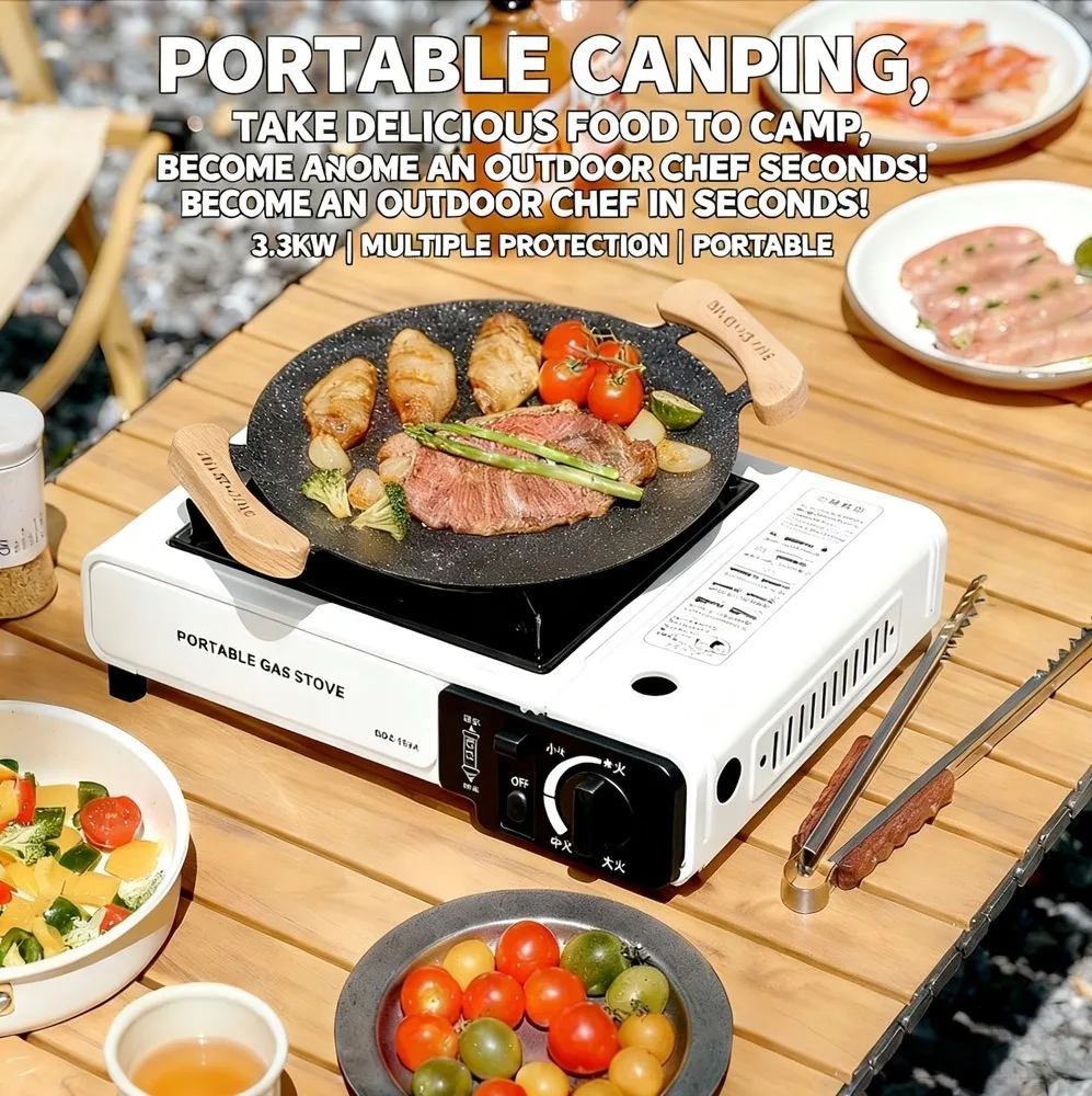 Camping Cooking Ring - موقد غاز محمول للاستخدام الخارجي، مناسب