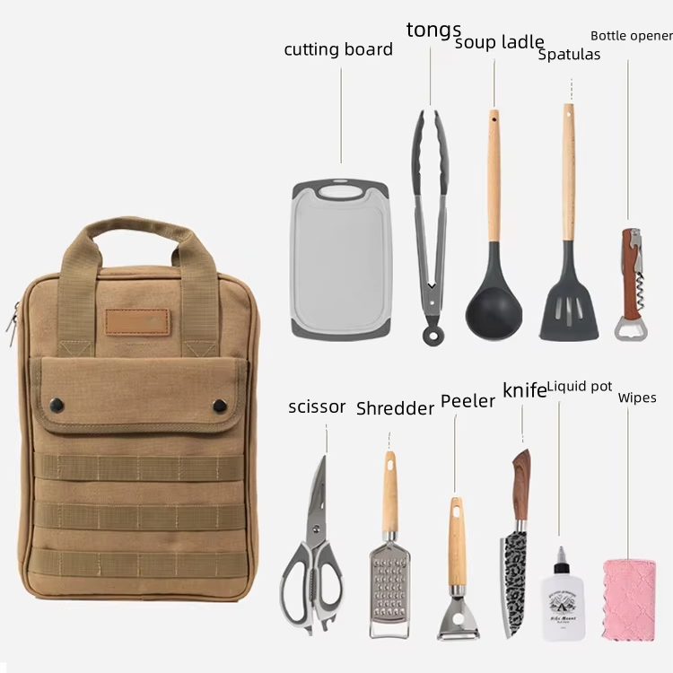 Camping Cooking Accessories Set - مجموعة أدوات الطهي للتخييم، 12 قطعة