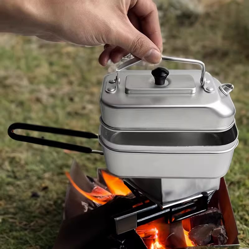 Camping Cooking Accessories Set - خفيفة المحمولة نزهة غلاية ، التخييم