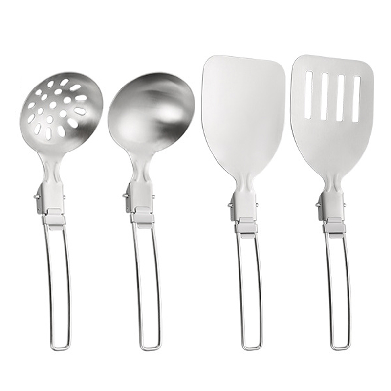 Camping Cooking Set For 4 - 4 قطعة في الهواء الطلق للطي