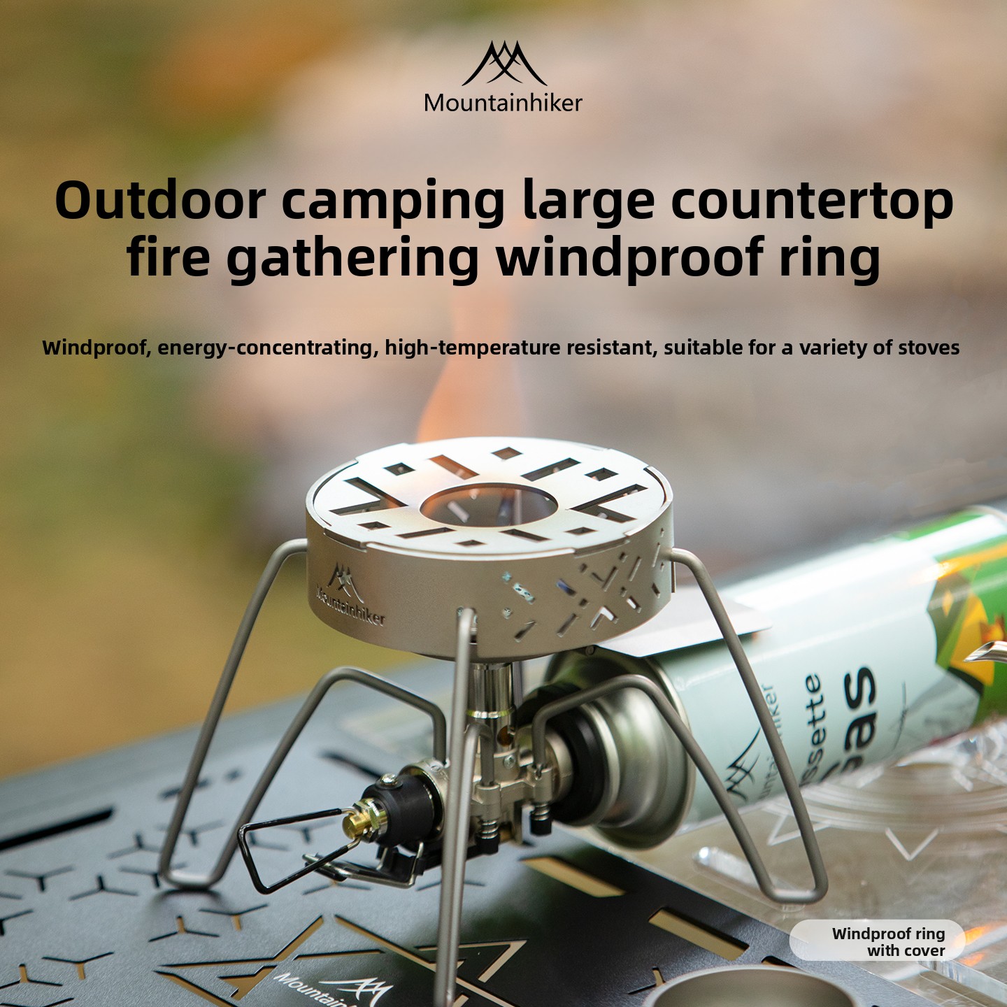 Camping Cooking Ring - حلقة مقاومة للرياح من MOUNTAINHIKER مع