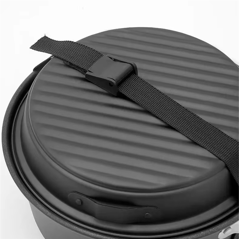 Camping Cooking Set With Kettle - طقم أواني طهي للتخييم غير لاصقة