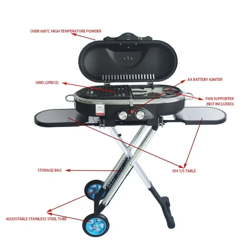 Camping Cooking Range - موقد غاز داخلي خارجي للتخييم، شواية