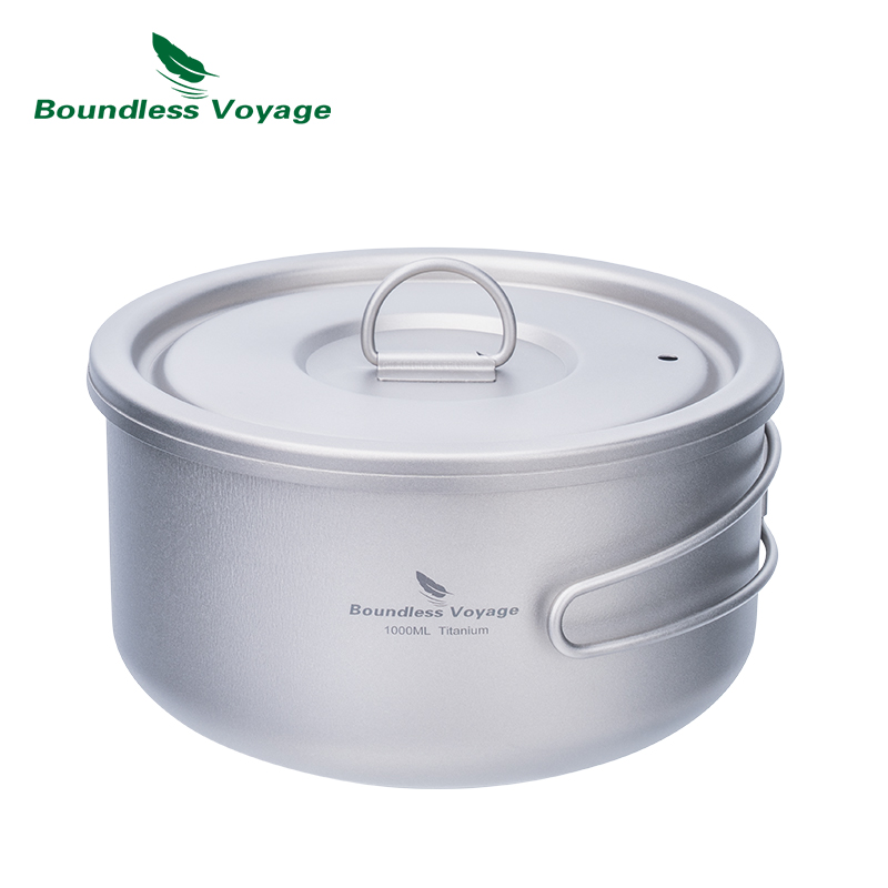Camping Cooking Lightweight - وعاء تخييم من التيتانيوم بدون حدود