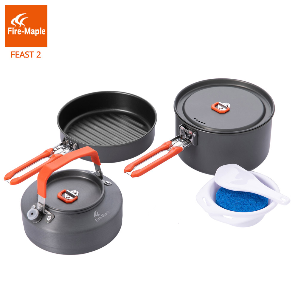 Camping Cooking Box Set - النار القيقب نزهة وعاء عموم مجموعة