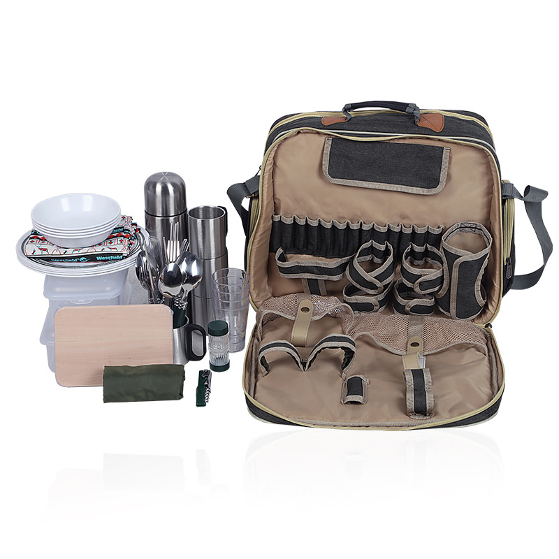 مجموعة أدوات مائدة فاخرة محمول - مراجعة Camping Cooking Set For 4 وسعره