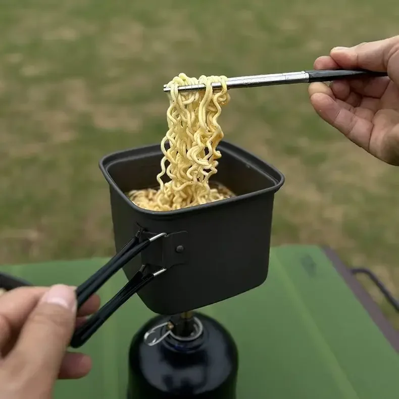 التخييم في الهواء الطلق وعاء م - مراجعة Camping Cooking Box Set وسعره