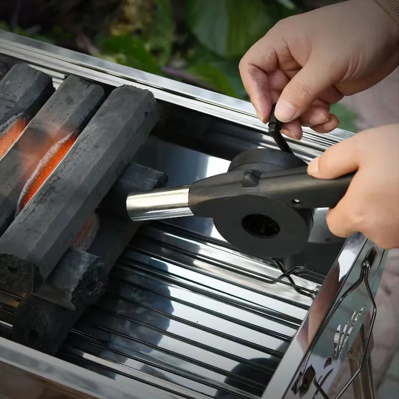 منفاخ هواء محمول للشواء في اله - مراجعة Camping Cooking Accessories Set وسعره