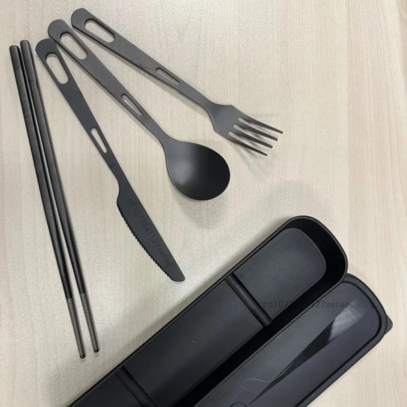 التيتانيوم النقي الأسود أدوات  - مراجعة Camping Cooking Set For 4 وسعره