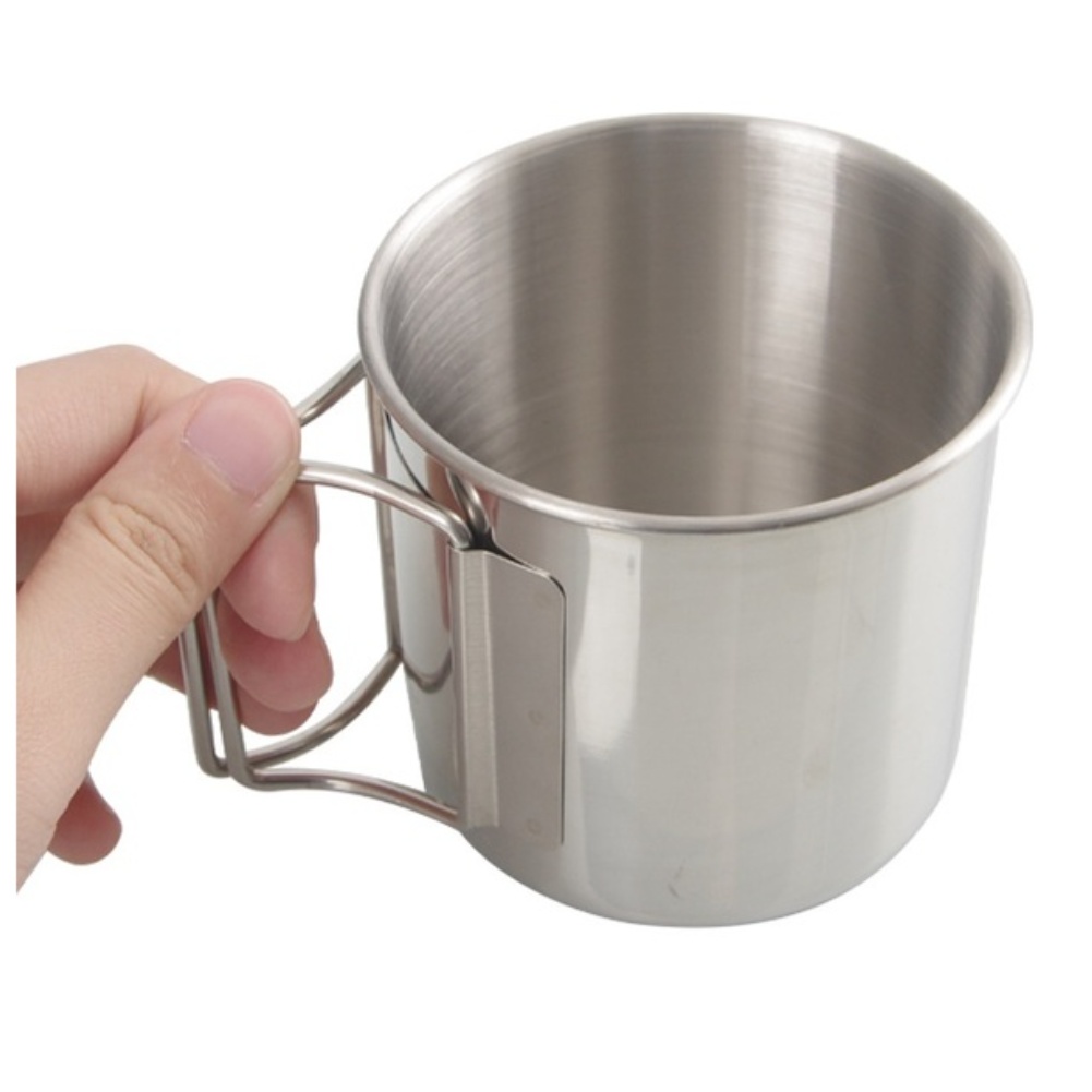 طقم أكواب تخييم من الفولاذ الم - مراجعة Camping Cooking Set For 4 وسعره