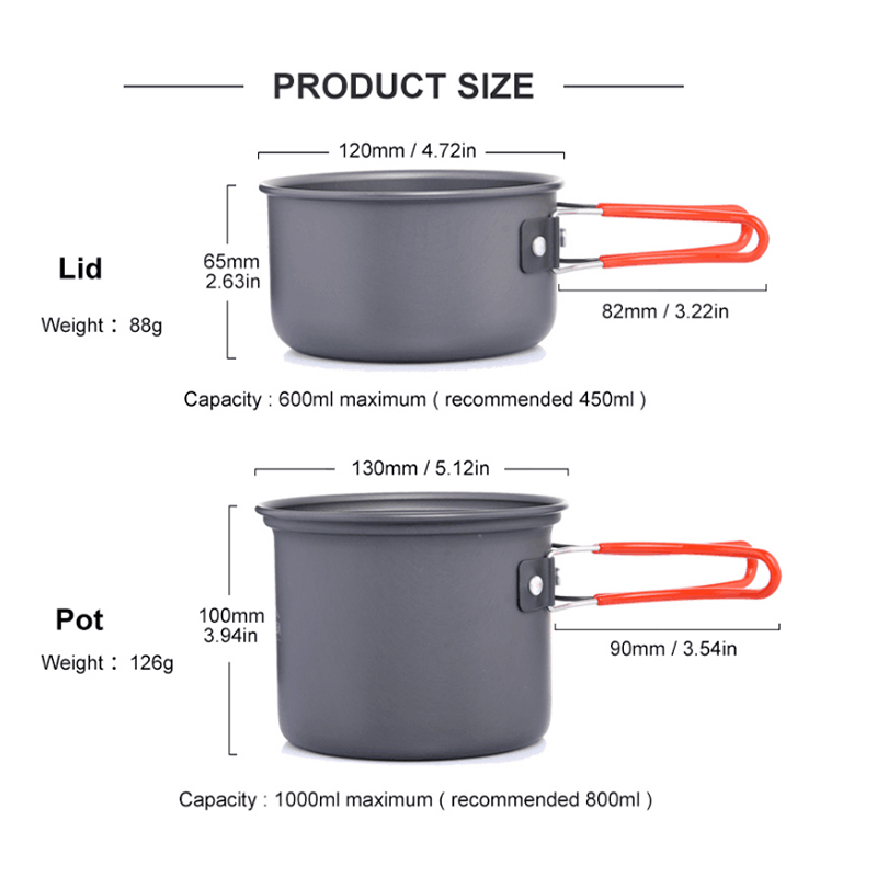 Widesea التخييم أواني الطبخ أد - مراجعة Camping Cooking Set Jetboil وسعره