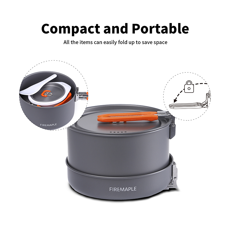 مجموعة أواني طهي فاير مابل 4-5 - مراجعة Camping Cooking Set For 4 وسعره