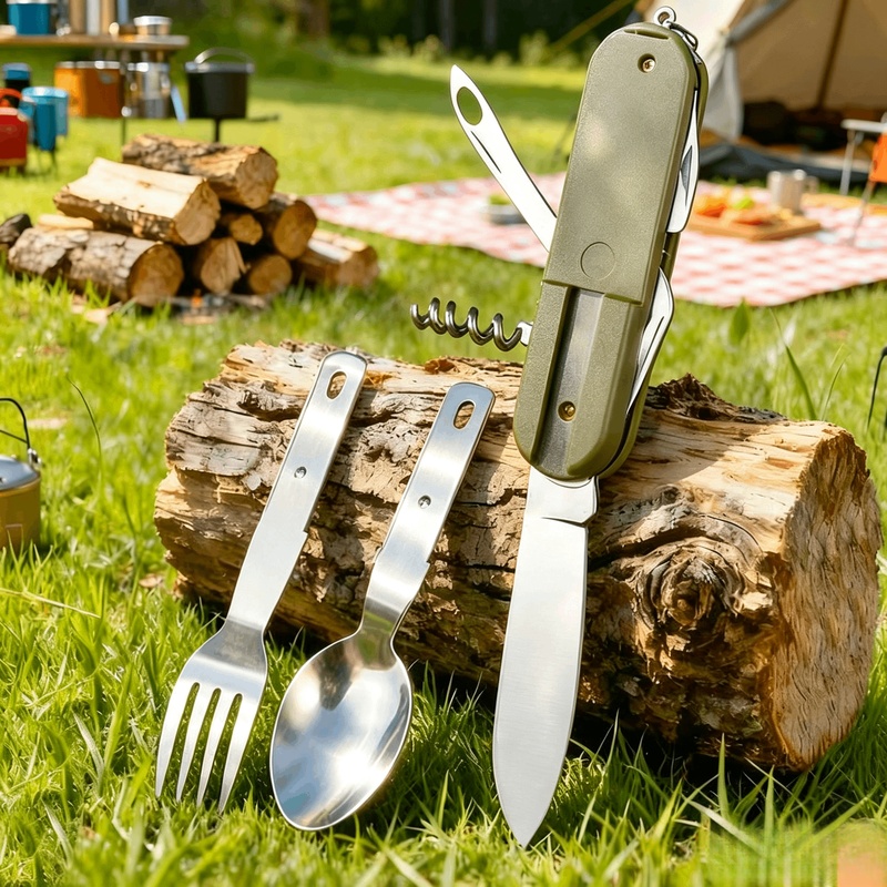 طقم أدوات مائدة للتخييم من الف - مراجعة Camping Cooking And Eating وسعره