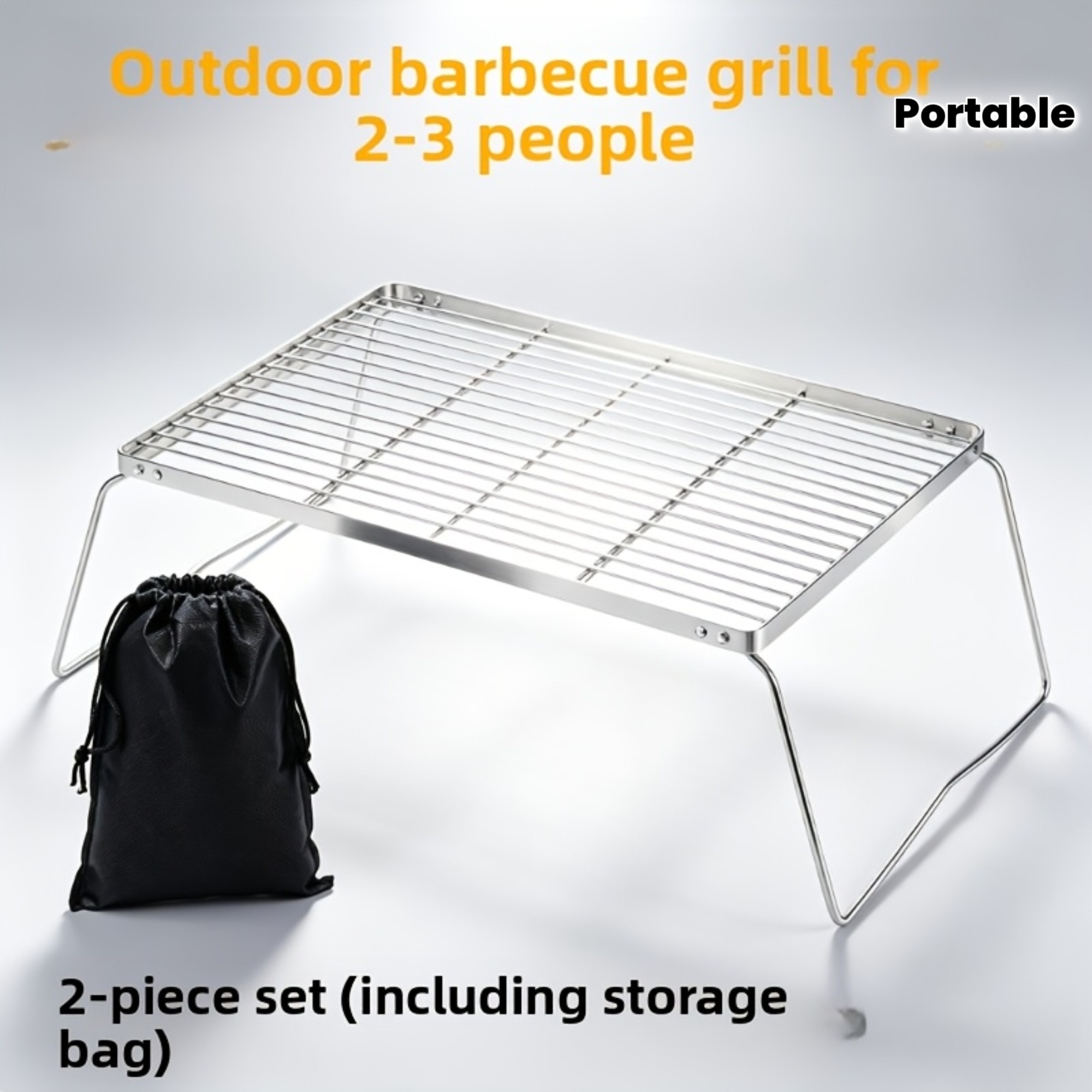 حامل نار قابل للطي من الستانلس - مراجعة Camping Cooking Lightweight وسعره