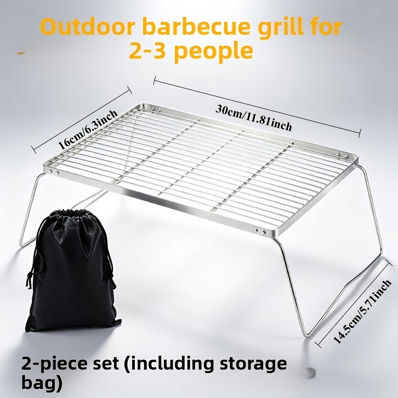 حامل نار قابل للطي من الستانلس - مراجعة Camping Cooking Lightweight وسعره