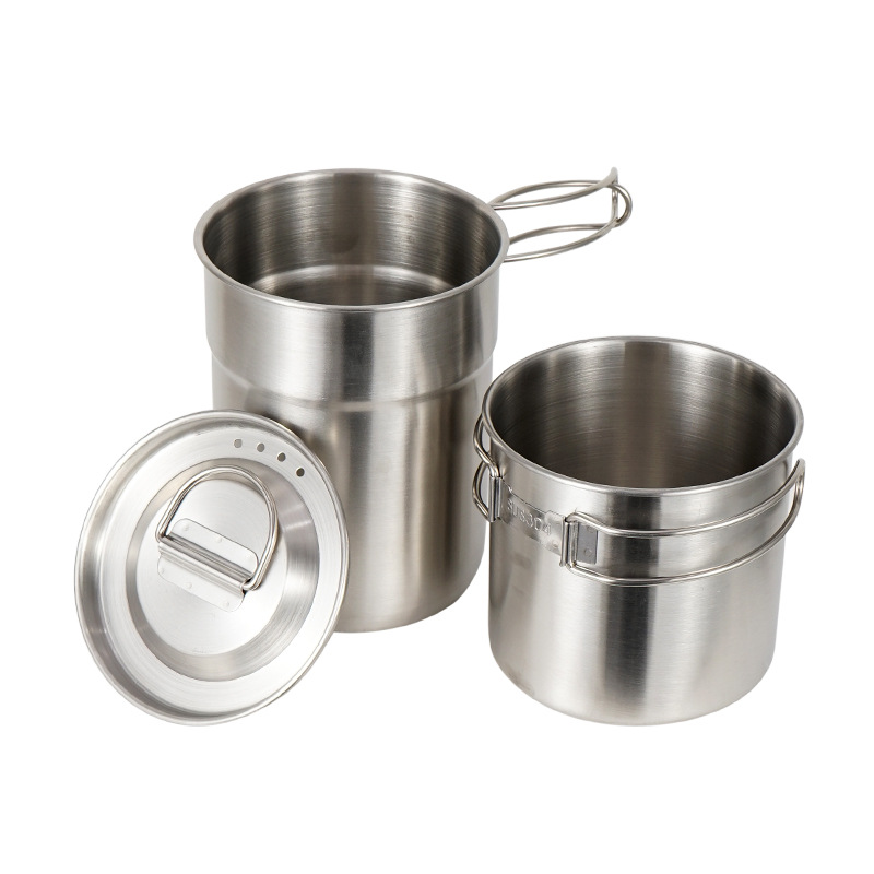 2 قطعة/المجموعة التخييم غلاية  - مراجعة Camping Cooking Set With Kettle وسعره