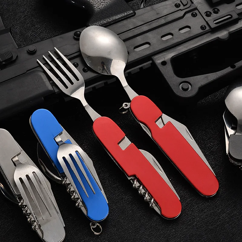 4 في 1 أدوات المائدة القابلة ل - مراجعة Camping Cooking Knives وسعره