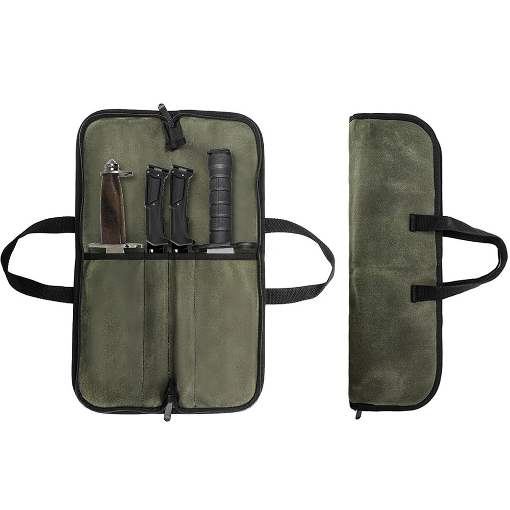 حقيبة لف السكاكين من القماش ال - مراجعة Camping Cooking Knives وسعره