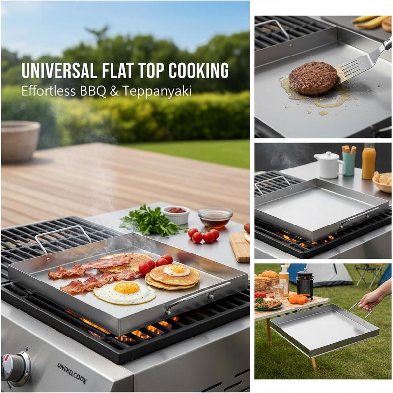 شواية مسطحة عالمية مقاس 18x16  - مراجعة Camping Cooking Range وسعره