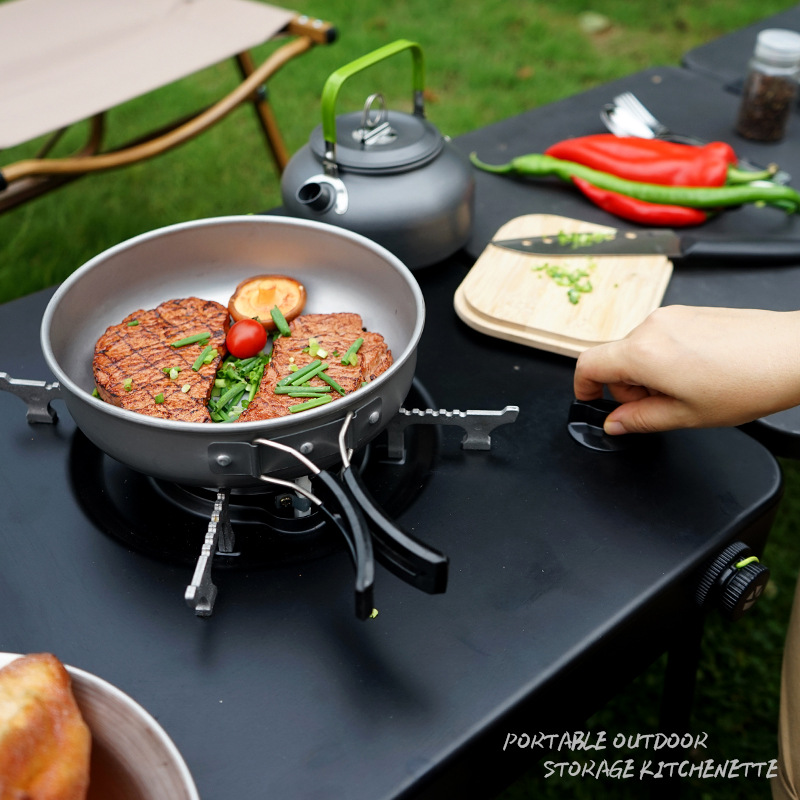 طاولة مطبخ متنقلة للتخييم، محط - مراجعة Camping Cooking Box وسعره