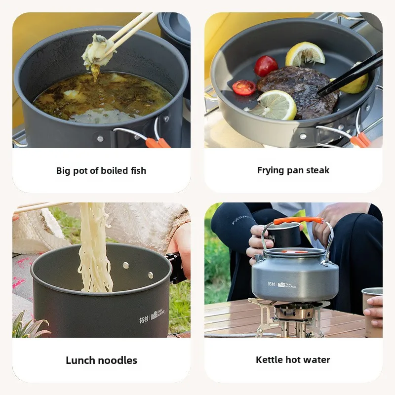 عالية الجودة في الهواء الطلق م - مراجعة Quality Camping Cooking Set وسعره