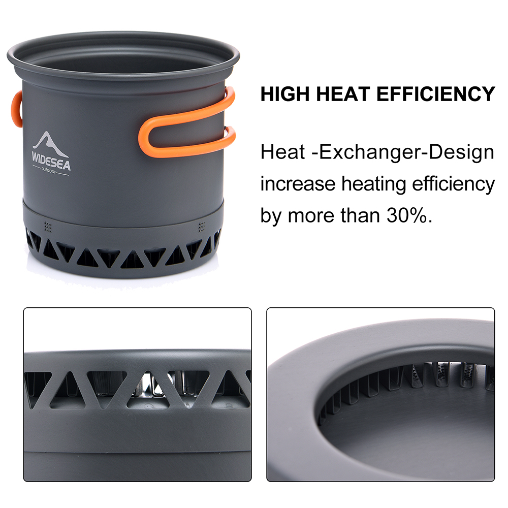 Widesea التخييم 1.3L 2.3L تجهي - مراجعة Camping Cooking Set Jetboil وسعره