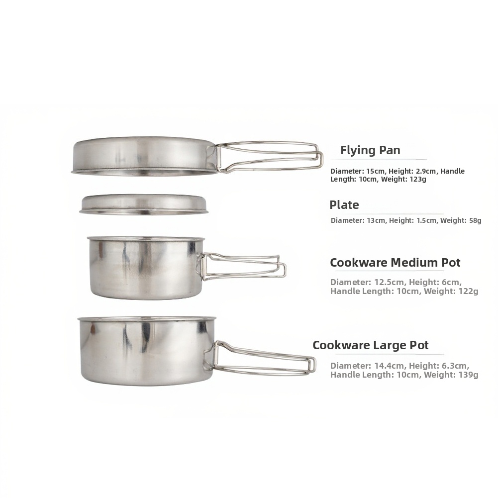 مجموعة أدوات طهي خارجية من الف - مراجعة Camping Cooking Set For 4 وسعره