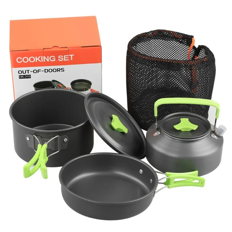 مجموعة أدوات الطهي للتخييم، مج - مراجعة Camping Cooking Set With Kettle وسعره