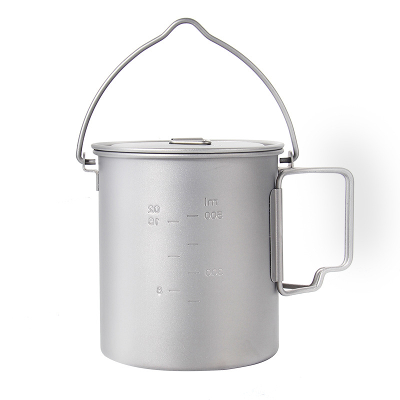 وعاء طبخ تيتانيوم بمقبض معلق ، - مراجعة Camping Cooking Lightweight وسعره