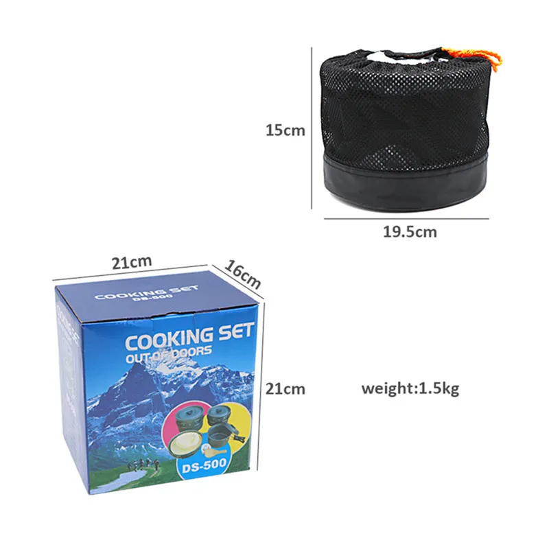 مجموعة أدوات طهي محمولة للتخيي - مراجعة Camping Cooking Set For 4 وسعره
