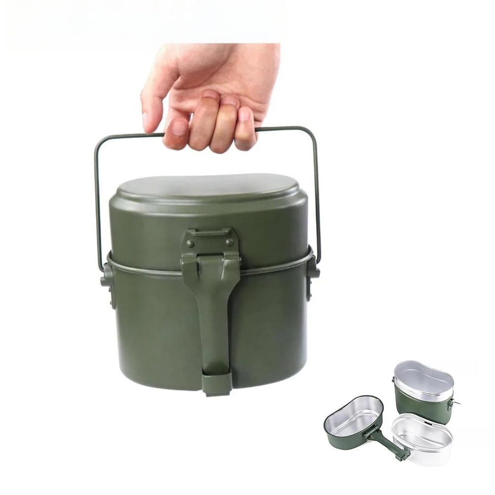 طقم علب غداء من الألومنيوم 3 ق - مراجعة Camping Cooking Box Set وسعره