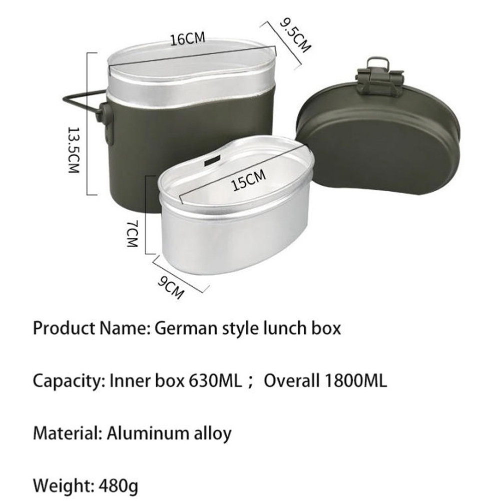 طقم علب غداء من الألومنيوم 3 ق - مراجعة Camping Cooking Box Set وسعره