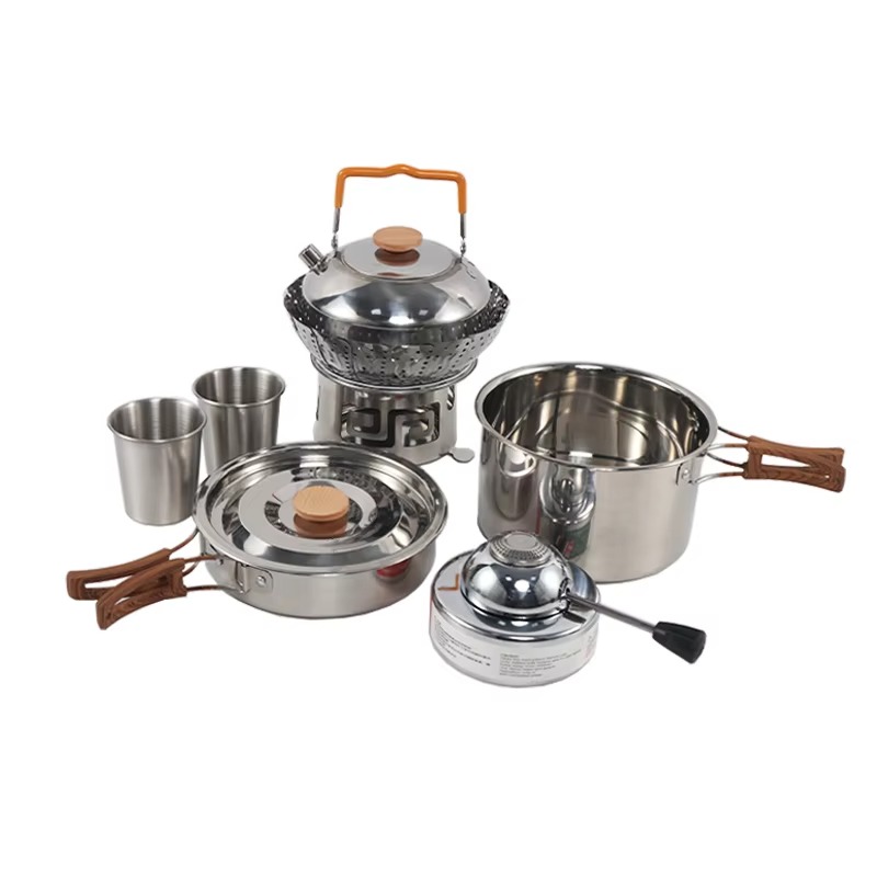 طقم أدوات طهي محمول عالي الجود - مراجعة Quality Camping Cooking Set وسعره