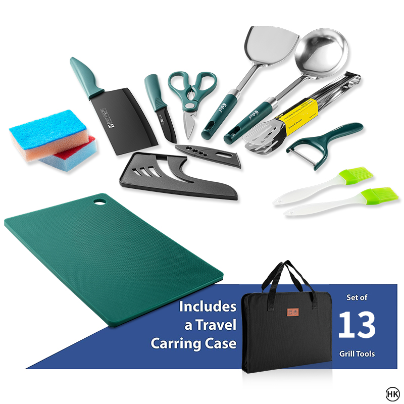 مجموعة طهي للتخييم مكونة من 13 - مراجعة Camping Cooking Accessories Set وسعره