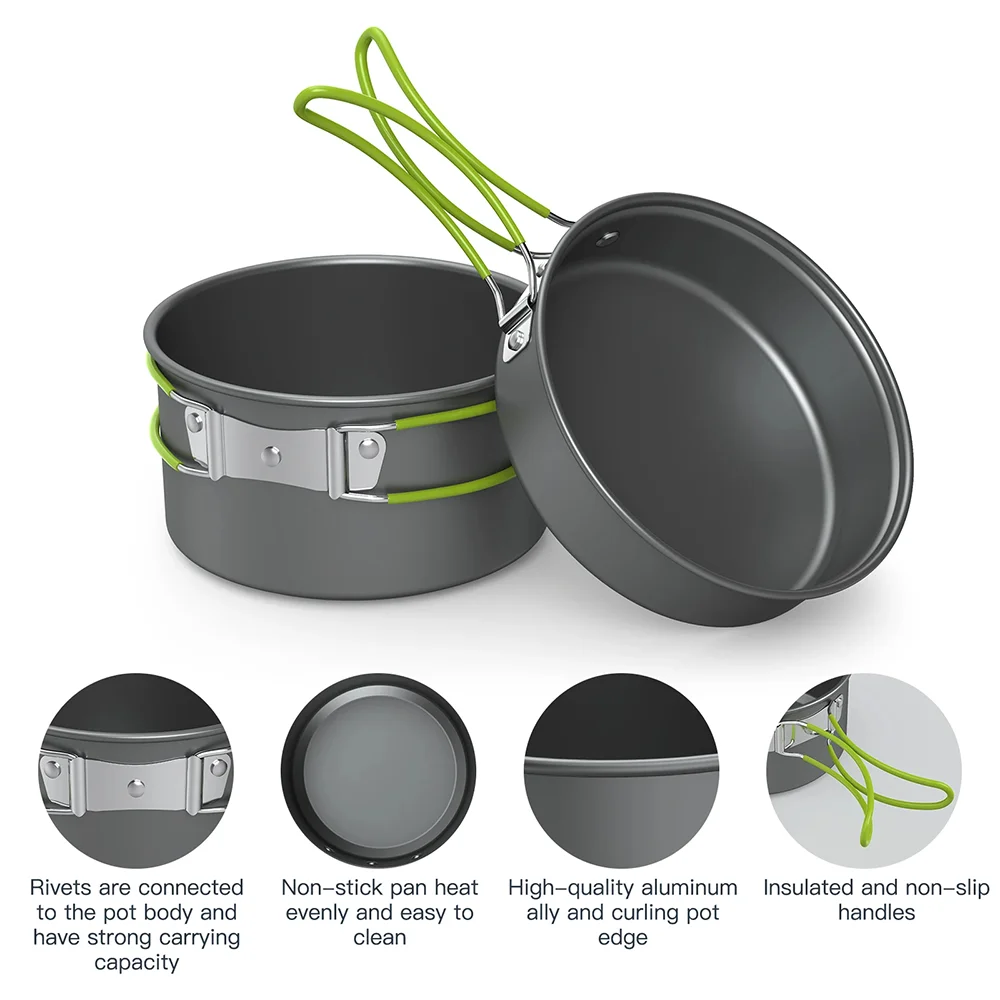 مجموعة أدوات الطهي للتخييم في  - مراجعة Camping Cooking Set For 4 وسعره
