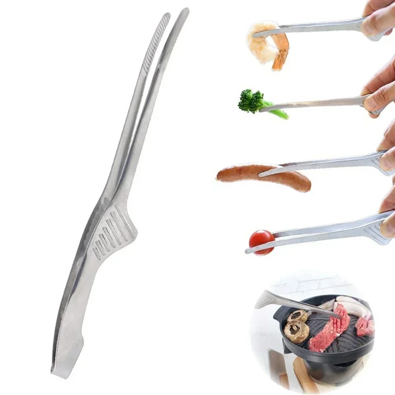 1/2 قطعة ملقط طعام من الفولاذ  - مراجعة Camping Cooking Accessories Set وسعره
