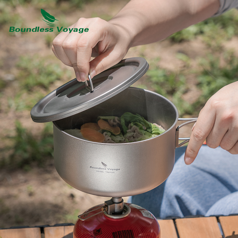 وعاء تخييم من التيتانيوم بدون  - مراجعة Camping Cooking Lightweight وسعره