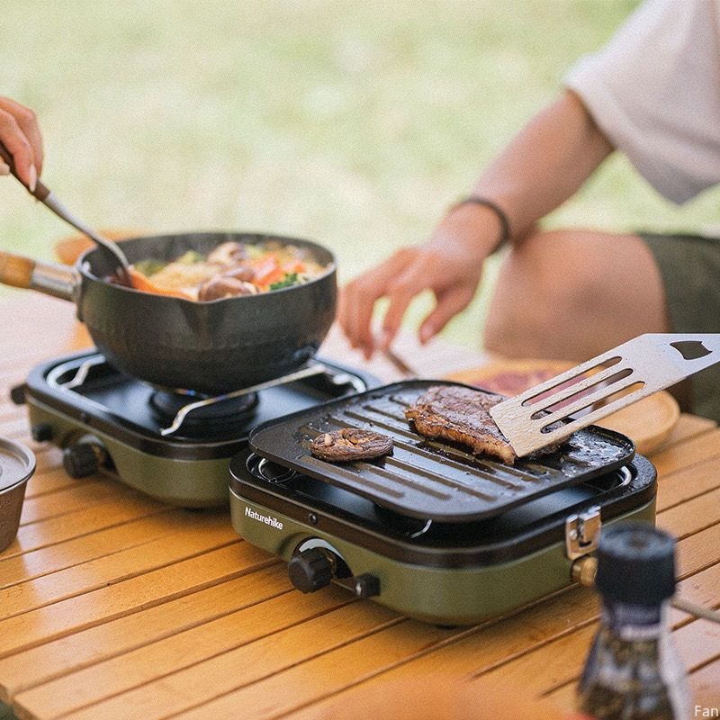 Naturehike موقد للطي مزدوج الن - مراجعة Camping Cooking Range وسعره