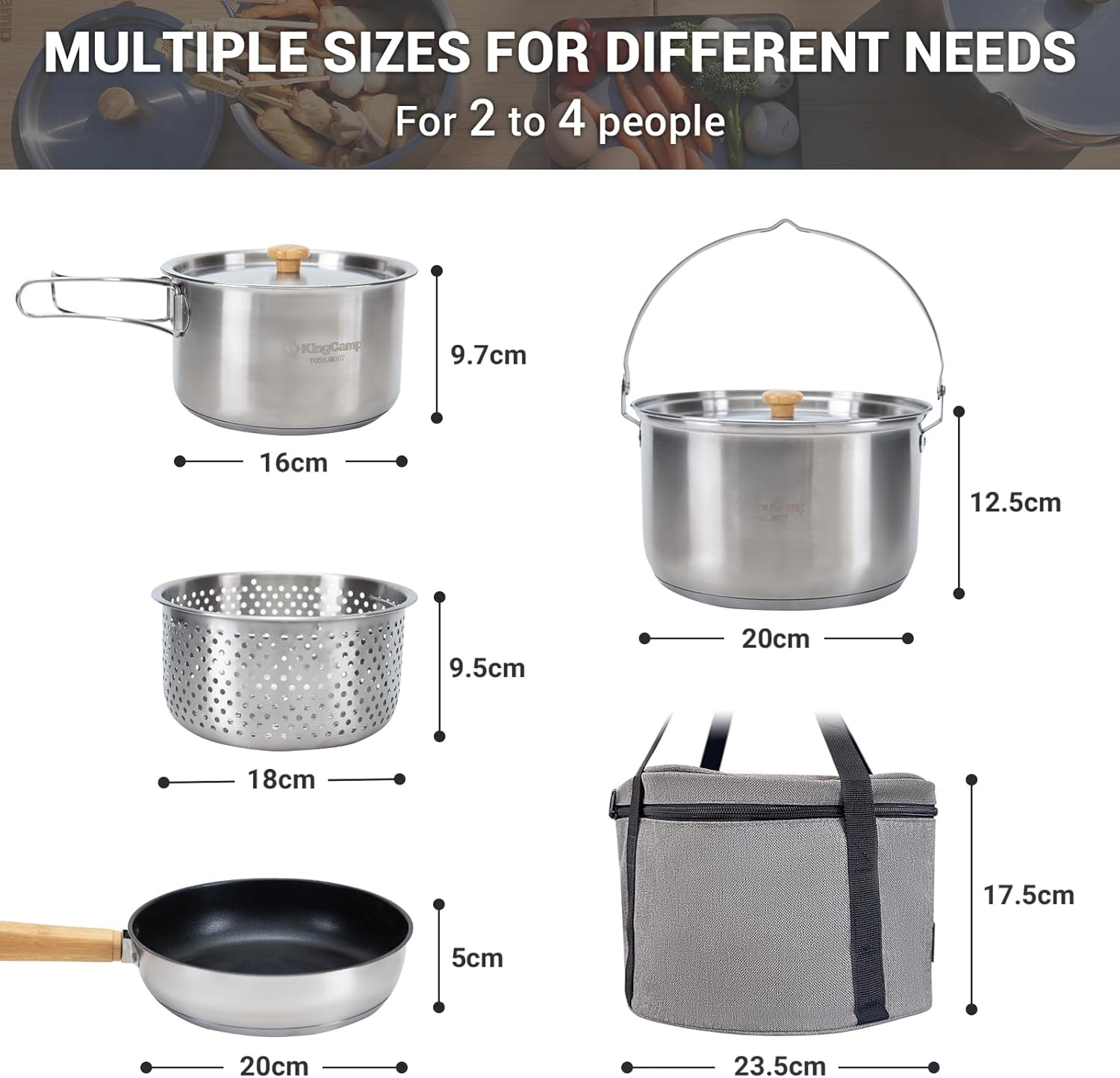 طقم أواني طهي للتخييم من الفول - مراجعة Camping Cooking Set With Kettle وسعره