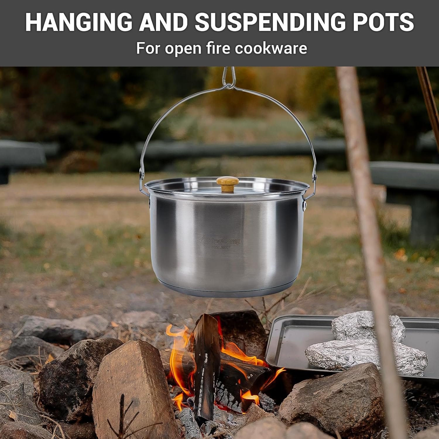 طقم أواني طهي للتخييم من الفول - مراجعة Camping Cooking Set With Kettle وسعره