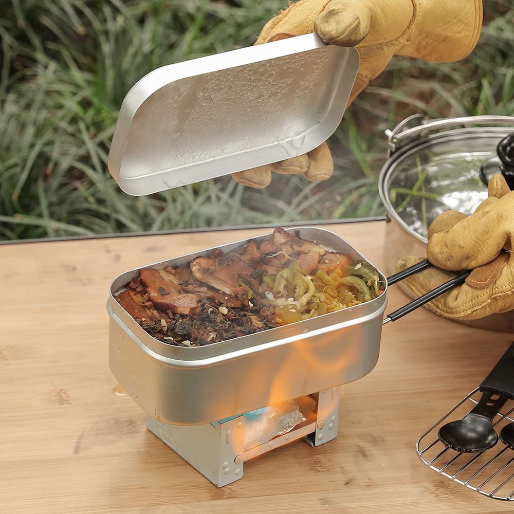 مجموعة فوضى الألومنيوم الخارجي - مراجعة Camping Cooking Box Set وسعره