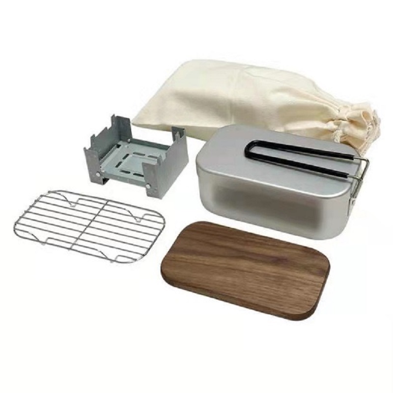 مجموعة فوضى الألومنيوم الخارجي - مراجعة Camping Cooking Box Set وسعره