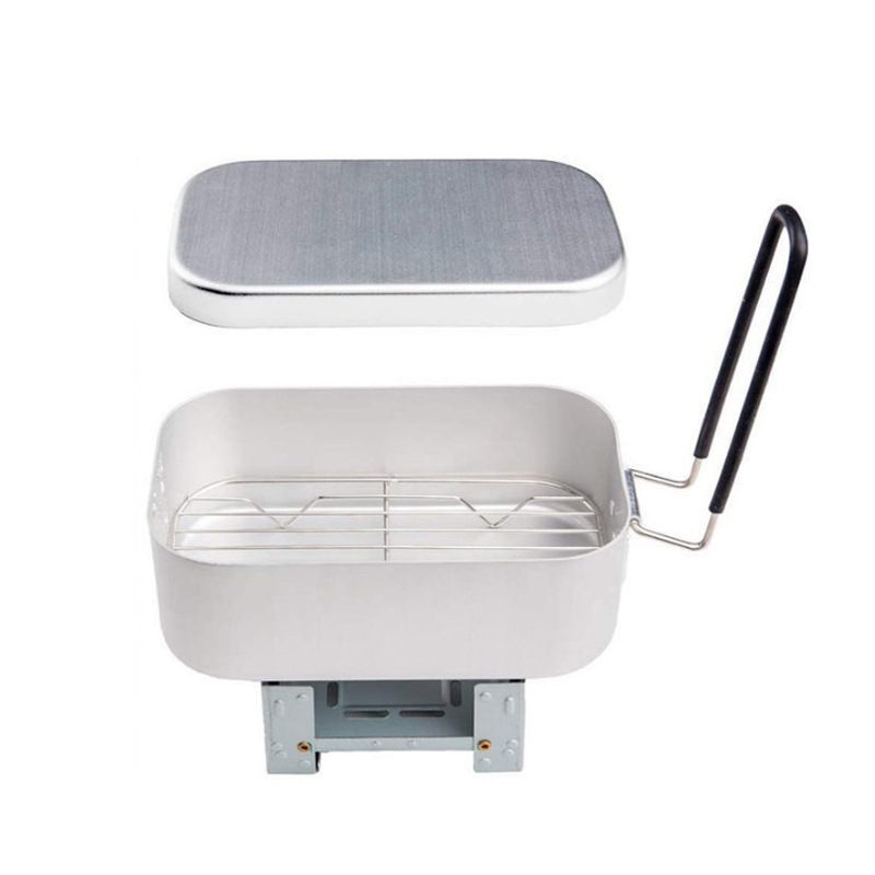 مجموعة فوضى الألومنيوم الخارجي - مراجعة Camping Cooking Box Set وسعره