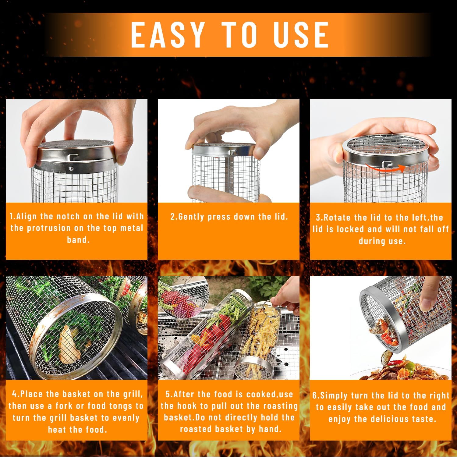 2 قطع المتداول سلال الشوي للشو - مراجعة Camping Cooking Accessories Set وسعره
