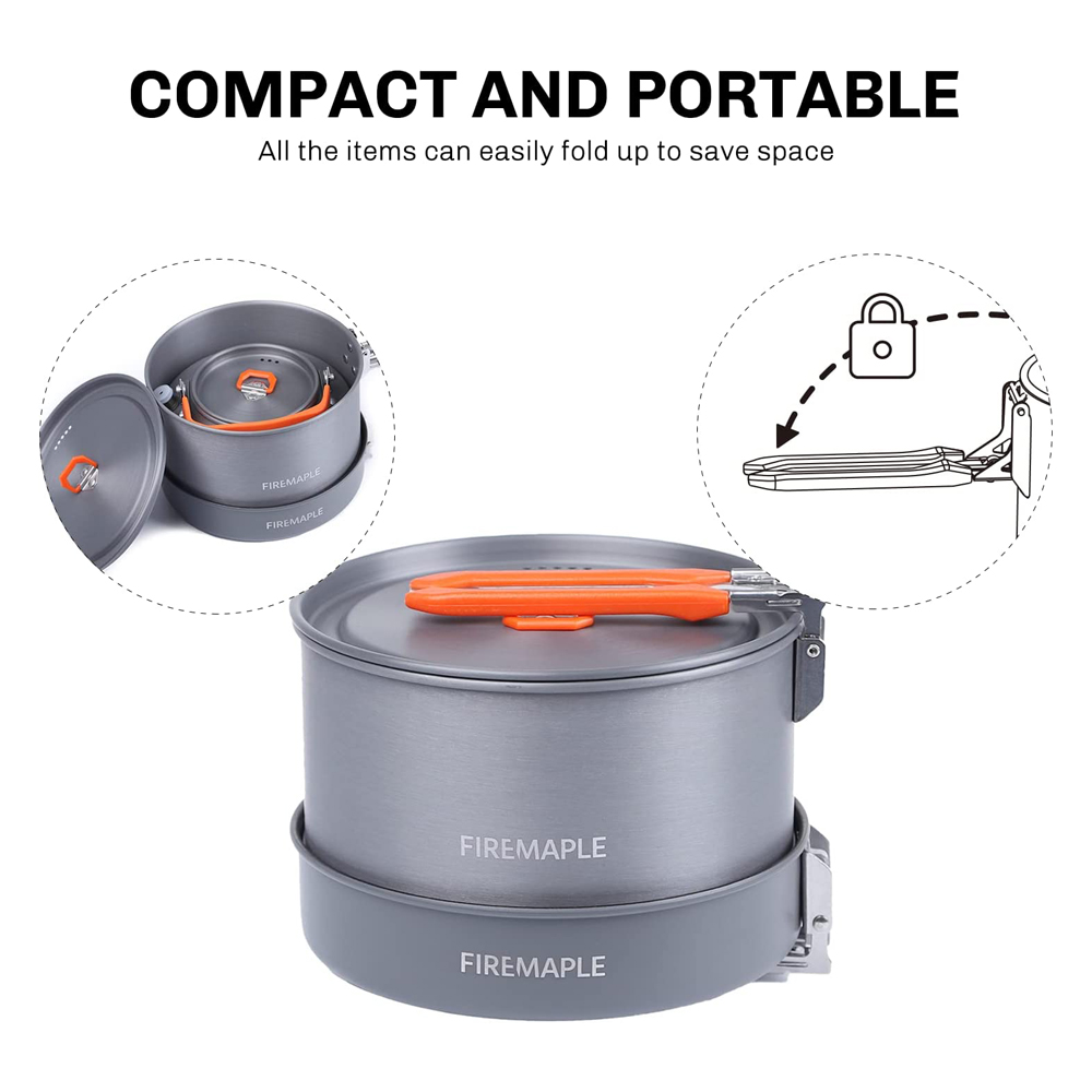 النار القيقب التخييم تجهيزات ا - مراجعة Camping Cooking Accessories Set وسعره