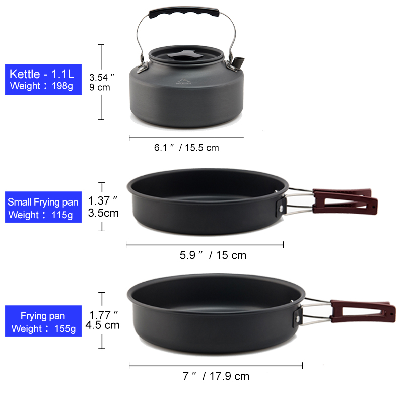 Widesea التخييم طقم حلل استانل - مراجعة Camping Cooking Set Jetboil وسعره