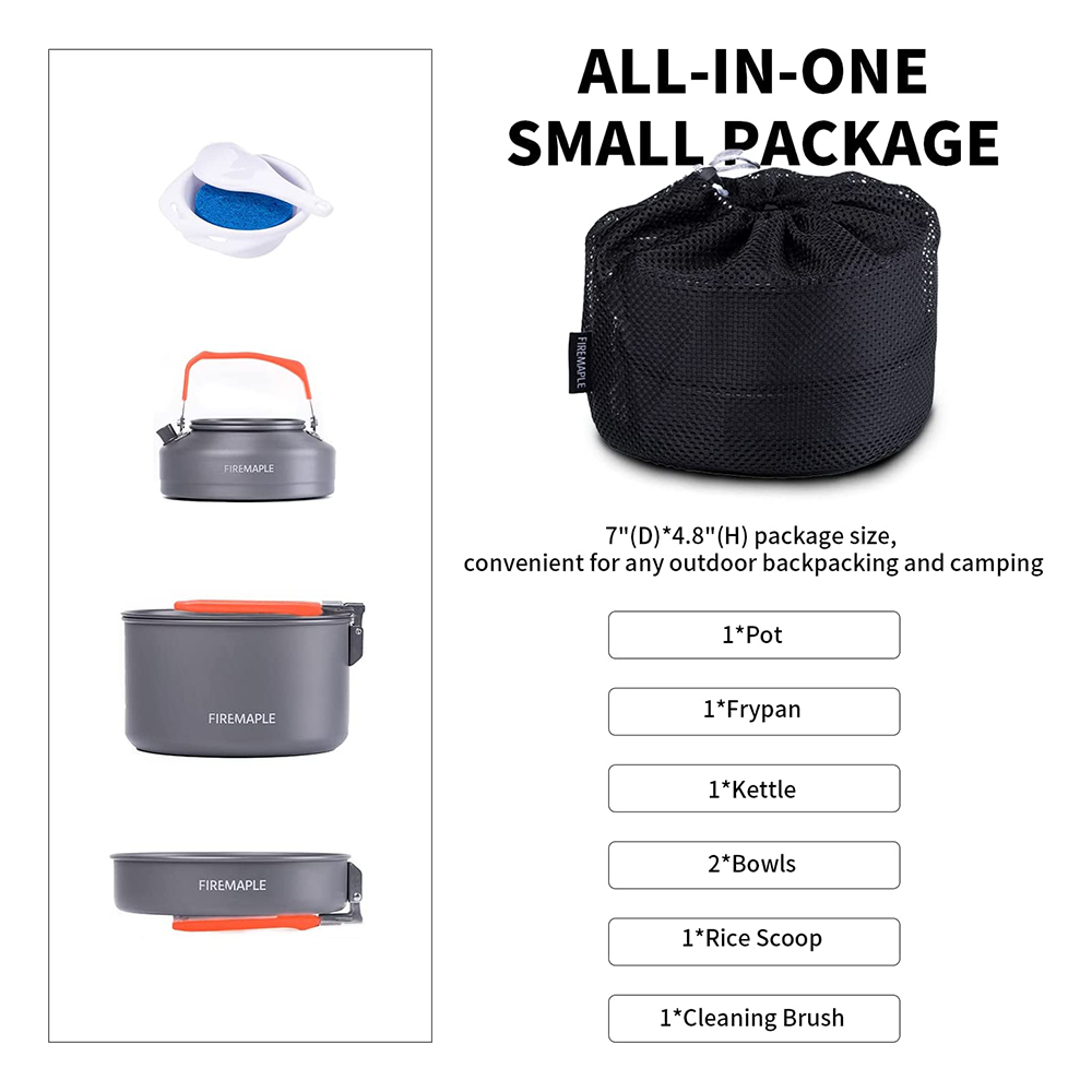 النار القيقب نزهة وعاء عموم مج - مراجعة Camping Cooking Box Set وسعره