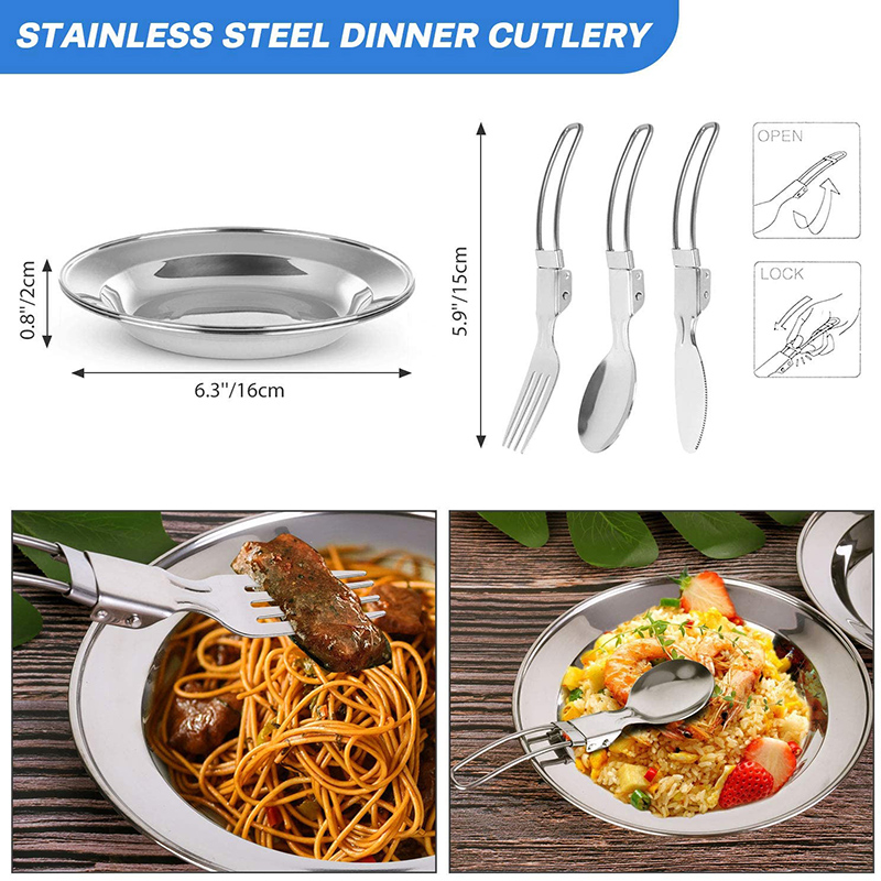 طقم أواني طهي للتخييم في الهوا - مراجعة Camping Cooking Set With Kettle وسعره
