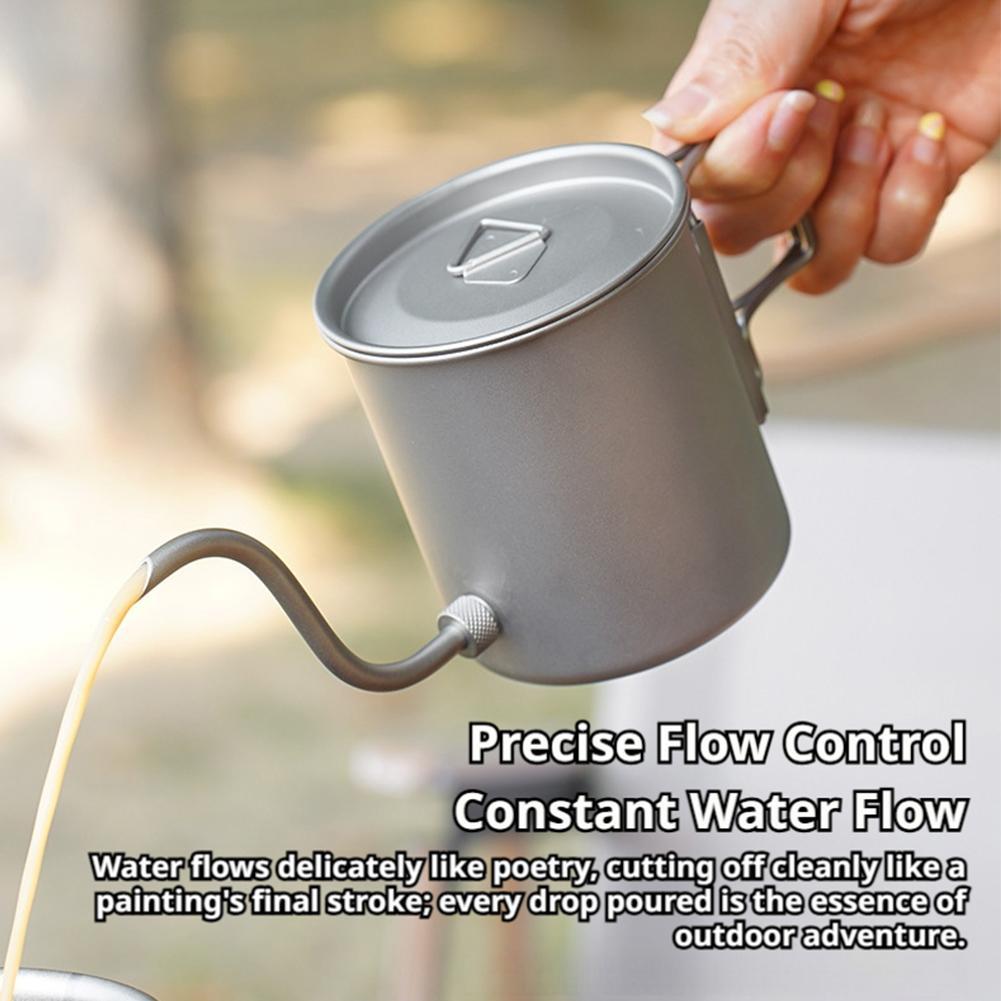 إبريق قهوة للتخييم من التيتاني - مراجعة Camping Cooking Lightweight وسعره