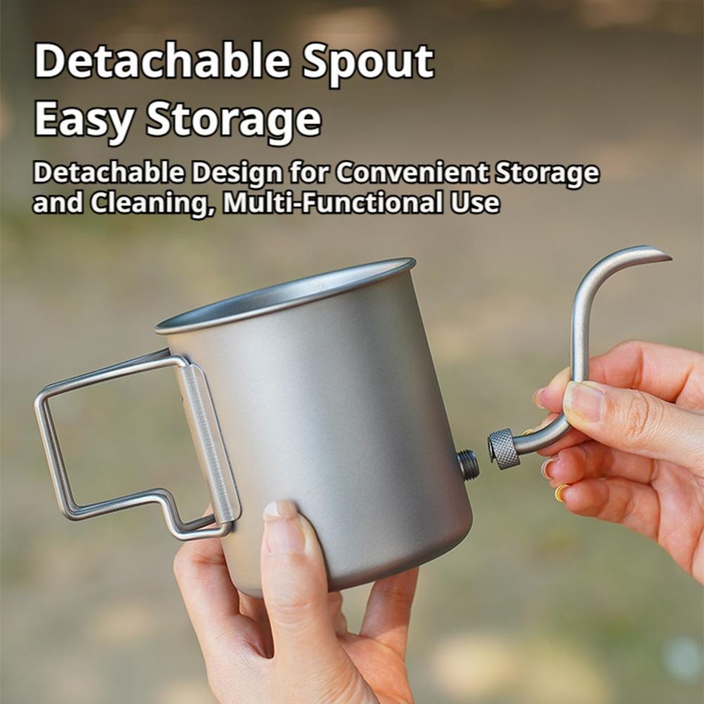 إبريق قهوة للتخييم من التيتاني - مراجعة Camping Cooking Lightweight وسعره